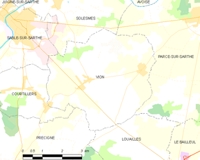 Poziția localității Vion