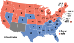 Electoral map, 1908 election