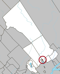 Location within La Jacques-Cartier RCM.