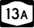 New York State Route 13A marker