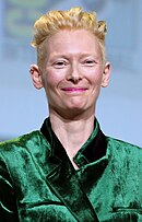 Swinton at the San Diego Comic-Con in 2016