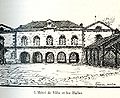 Hôtel de ville et halles, gravure de 1908 (scan Briouze à travers les âges)