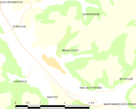 Mapa obce Menaucourt