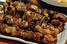 Chicken skewers (yakitori)