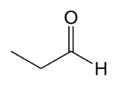 Structuurformule van propanal