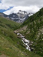 Mount Viso and Guil river