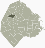 Location of Agronomía within Buenos Aires