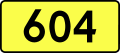 English: Sign of DW 604 with oficial font Drogowskaz