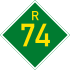 Provincial route R74 shield