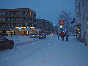 Winterliche Szenerie in Rovaniemi