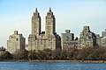 Eldorado Building in front of the Reservoir in Central Park.