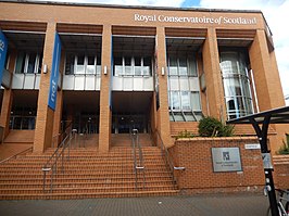 Hoofdingang van het Royal Conservatoire of Scotland