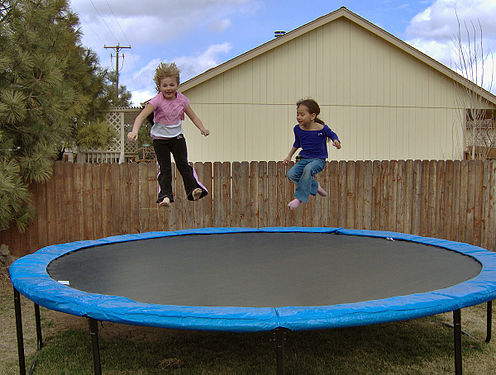 Girls on Trampoline