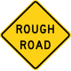 U.S. rough road sign.