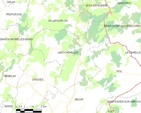 Poziția localității Larochemillay