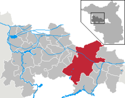 Läget för staden Nauen i Landkreis Havelland