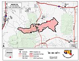 Extent of the Sawmill Fire