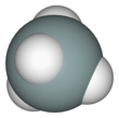 Spacefill model of silane