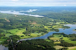 Ylisjärveltä Päijänteen suuntaan johtava Virtasalmi.