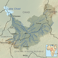 Carte des bassins versants du Chari et du Logone.