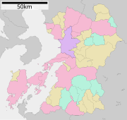 熊本県民総合運動公園陸上競技場の位置（熊本県内）