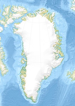 Map showing the location of Christian IV Glacier