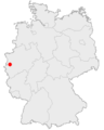 Lage der Stadt Mönchengladbach in Deutschland