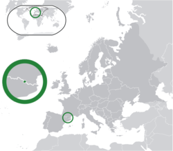 Situation de Andorra (Principat d'Andorra)