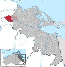 Loitz' läge i Mecklenburg-Vorpommern