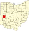 State map highlighting Miami County