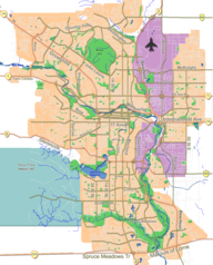 Map showing the location of Fish Creek Provincial Park