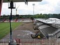 Installation of the heating system and grass.