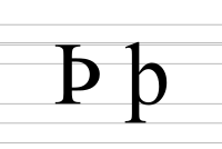 Writing cursive forms of the letter 'thorn'