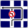 Detour for turning left