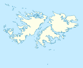 Stanley na mapi Falklandskih otoka