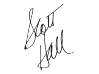 Firma di Scott Hall