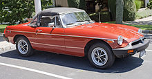 MG MGB, רוסטר, 2 מושבים, שנת 1975