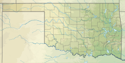 Location of Lake Jed Johnson in Oklahoma, USA.