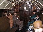 Interior of a City and South London Railway carriage