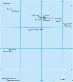 ポンペイ州の地図