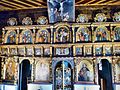 Iconostasis in the Baroque-Classic style (18th c.) in the Greek-Catholic Church of Saint Michael Archangel in the open-air museum of Ľubovňa (Slovakia)