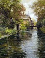 Die Risle in Beaumont. Gemälde von Louis Aston Knight.