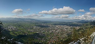 Udsigt fra Karren over Dornbirn