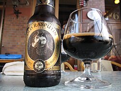 Bottle of North Coast Brewing's Old Rasputin, imported from Flickr for use on North Coast Brewing Company article