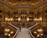 Main Hall of the Opera Garnier house, in Paris