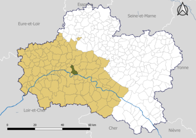 Mardié dans l'arrondissement d'Orléans en 2020.