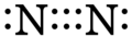 Формула Льюїса для молекулярного азоту