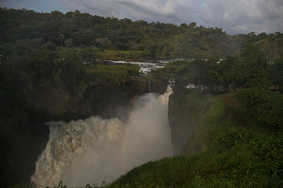 Rainbow over Murchison falls. Photograph: Tsaubah