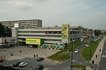 Ehem. Einkaufszentrum Kraaiennest (Winkelcentrum) in Bijlmermeer (Amsterdam-Zuidoost), abgerissen 2013