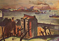 Elfriede Lohse-Wächtler: Blick über den Hafen, Aquarell, 1929